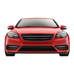 Fototapeta premium A vibrant red modern car showcases sleek design and power ready for a on transparent background
