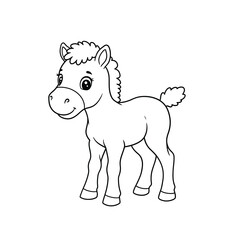 Horse Outline – Elegant Minimalist Line Art of a Galloping Horse for Equestrian, Farm, and Nature Design Projects

