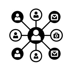 Networking line editable icon set. Containing network,relationship, online networking, community, events, social network and more. vector illustration. Minimal Teamwork in business management icon set