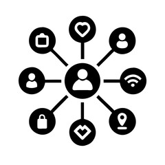 Networking line editable icon set. Containing network,relationship, online networking, community, events, social network and more. vector illustration. Minimal Teamwork in business management icon set