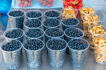 blueberries in a box