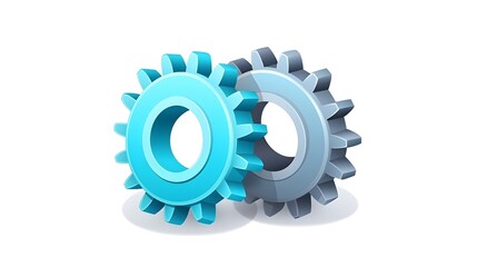 Professional Spur Gears Icon Vector Logo Isolated on White Background