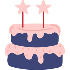 Illustration of Birthday Cake