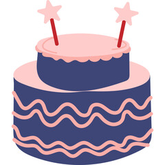 Illustration of Birthday Cake
