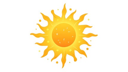 Bright and Cheerful Sun Icon Flat Vector Illustration for Various Design Projects