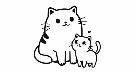 Playful Minimalist Illustration of animals, Animal Art for Trendy Decor

