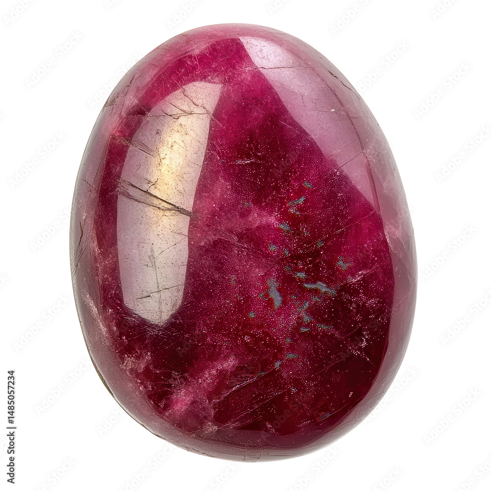 Poster vibrant ruby gemstone showcasing deep red hues and natural inclusions from a mineral collection disp