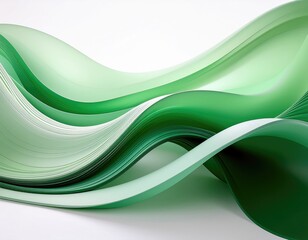 Abstract green wave flowing gracefully