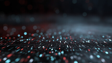 Obraz premium Digital Code Flowing Like a River in an AI Chamber