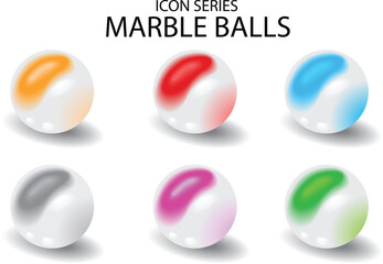 illustration vector of marble balls icon
