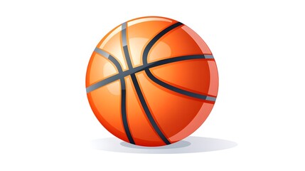 Professional Basketball Flat Logo Icon Vector Illustration Isolated for Branding Usage