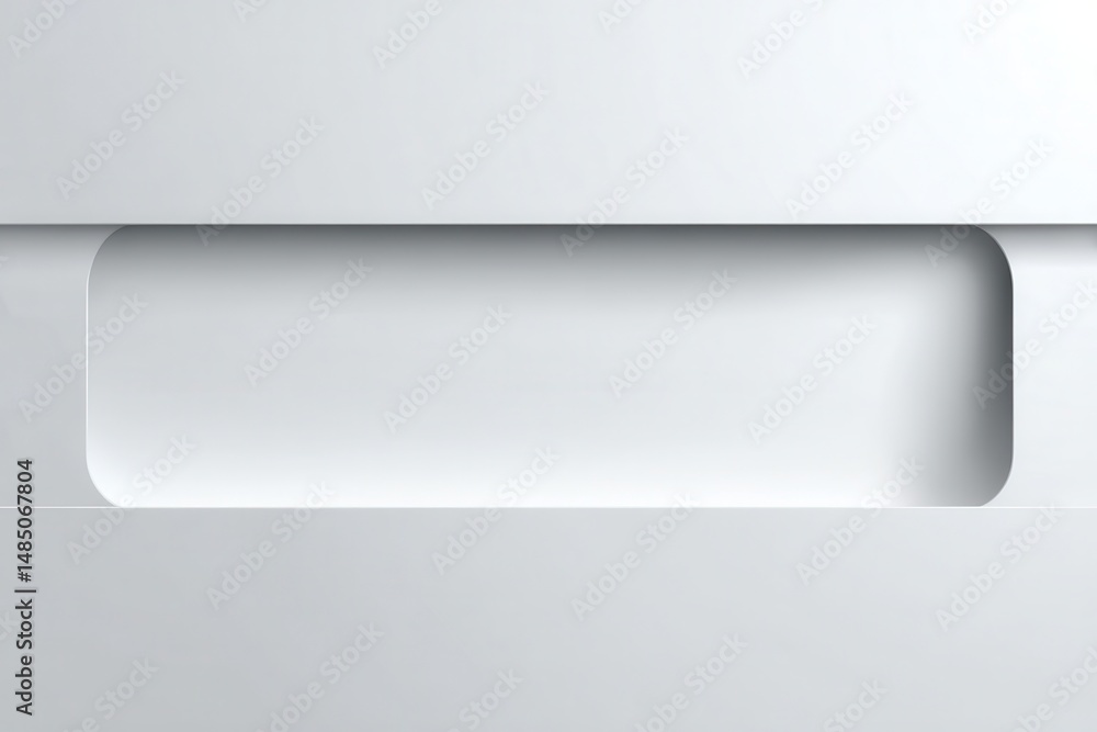 Poster Abstract geometric background with horizontal shapes and soft shadows. Minimalist and clean aesthetic.