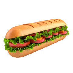 Closeup view of a delicious sandwich against a black background