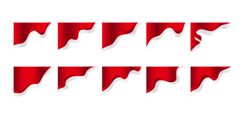 Indonesia Waving Flag Corner Border