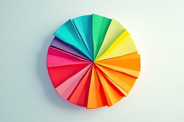 Obraz premium Colorful pie chart graphic design