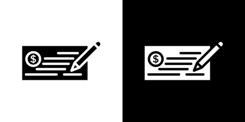 Money check icon vector design template elegant style