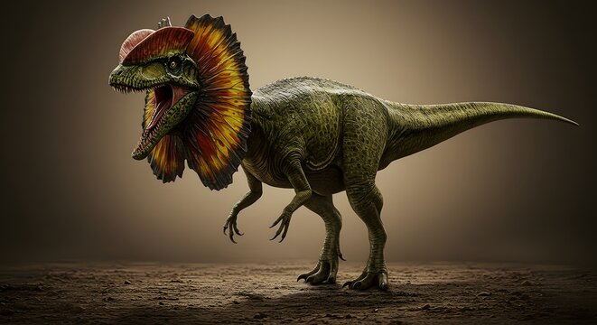 Dilophosaurus on isolated background