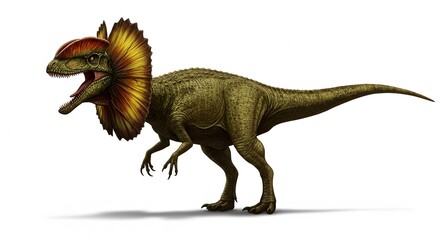 Fototapeta premium Dilophosaurus on isolated background