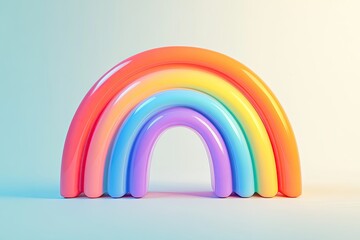 Fototapeta premium Playful rainbow arch, vibrant colors