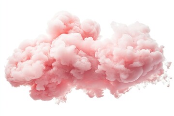 Delicate pink cloud-like smoke