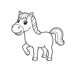 Horse Outline – Elegant Minimalist Line Art of a Galloping Horse for Nature, Farm, and Equestrian Design Projects

