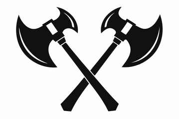 axe black silhouette vector