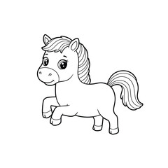 Horse Outline – Elegant Minimalist Line Art of a Galloping Horse for Nature, Farm, and Equestrian Design Projects

