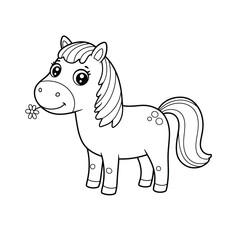 Horse Outline – Elegant Minimalist Line Art of a Galloping Horse for Nature, Farm, and Equestrian Design Projects

