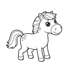 Horse Outline – Elegant Minimalist Line Art of a Galloping Horse for Nature, Farm, and Equestrian Design Projects

