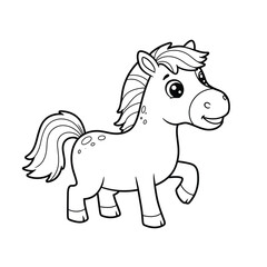 Horse Outline – Elegant Minimalist Line Art of a Galloping Horse for Nature, Farm, and Equestrian Design Projects

