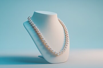 Elegant pearl necklace on a mannequin (1)