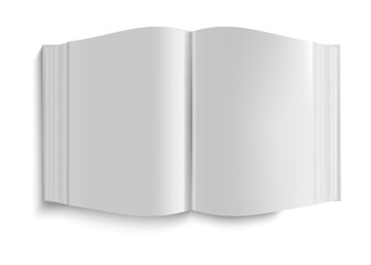 Realistic book. Learning or education concept. Design of open book or notebook. Reading, learn and receive education through books. Read more books