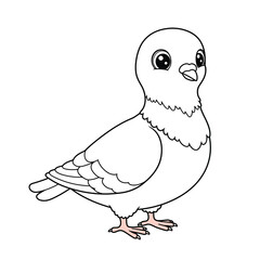 Dove Outline – Elegant Minimalist Line Art of a Peace Bird for Religious, Wedding, and Nature Design Projects

