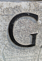Written Wording in Distressed State Typography Found Ransom Letter G