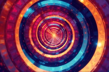 Interlocking circles creating optical illusion, harmony, visual, optical