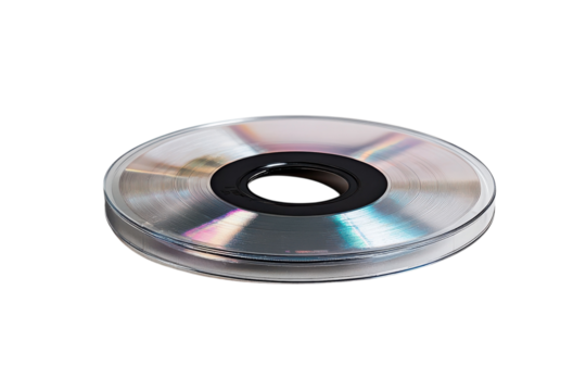 Damaged CD Rom Scratched Media Digital Data Loss Retro Tech Old Disk on transparent background