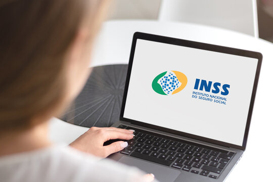 Guilherand-Granges, France - May 16, 2025. INSS (Instituto Nacional do Seguro Social) manages social security benefits and pensions in Brazil, ensuring welfare and retirement services.