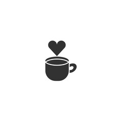 Silhouette Hot Chocolate Drink Icon – Heartwarming Beverage for World Chocolate Day