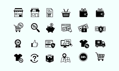 Online Shopping Icons Set