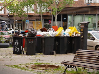 garbage strike in Madrid