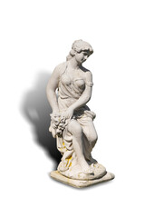 statue of a woman decoration isolated on white background. This has clipping path.