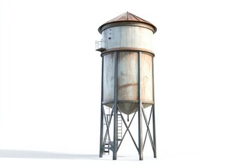 Rusted water tower