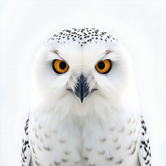 Obraz premium A profile picture of a white owl.