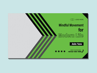 Editable Fitness YouTube Thumbnail Design for Channels
