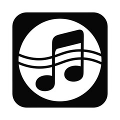 Melodic Waves Harmonizing Notes in Black and White vector illustration