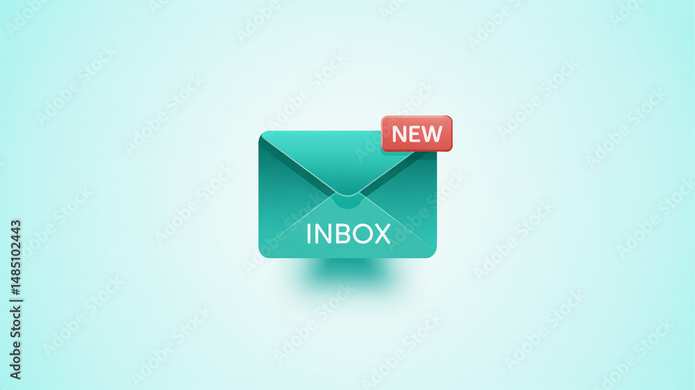 Aufkleber professional cartoon vector of an inbox icon isolated on a white background for email apps