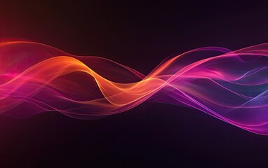 Abstract flowing waves of vibrant color