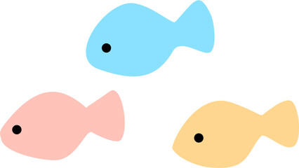 School Of Small Fish Under The Sea Illustration