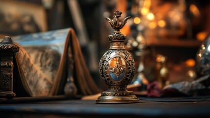Still life with vintage objects books and brass details for classic art photography nostalgic antique
