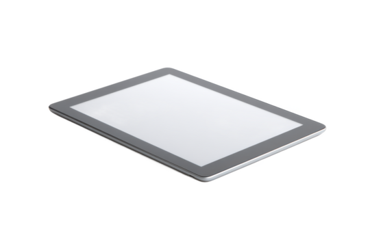 Sleek Silver Tablet Computer Mockup Perfect for App Presentations and UI Designs
